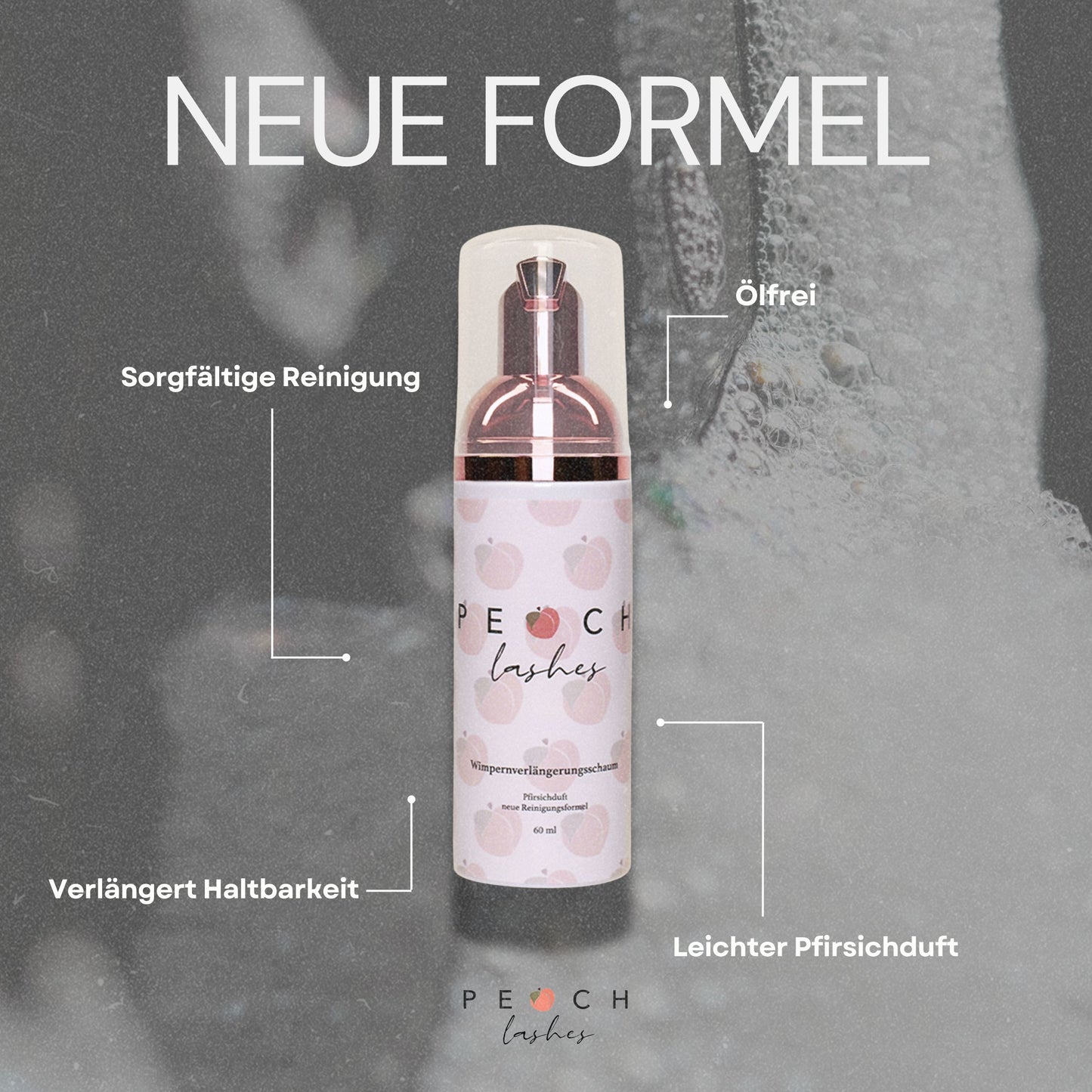 Wimpern Schampoo Pfirsichduft