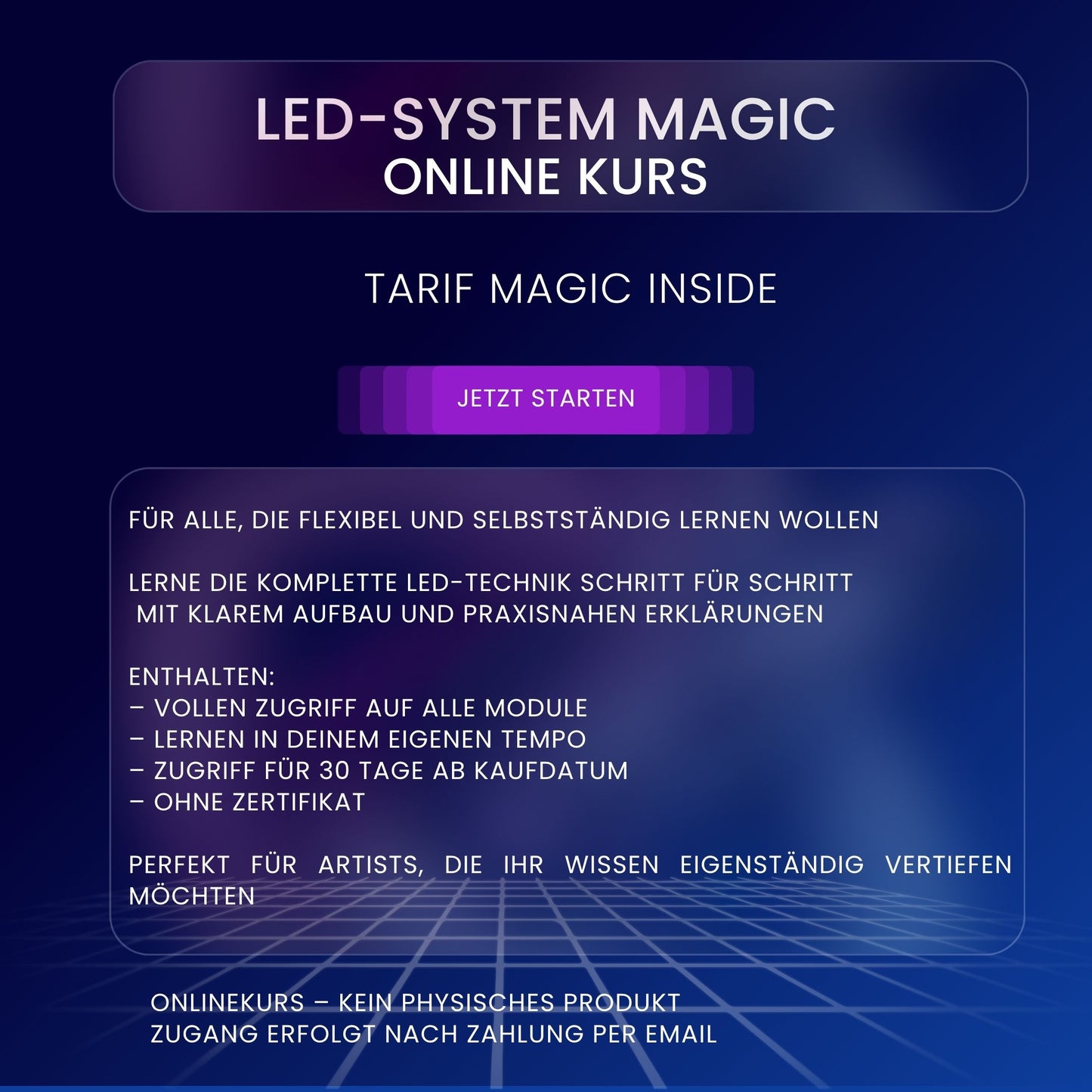LED SYSTEM MAGIC - Onlinekurs